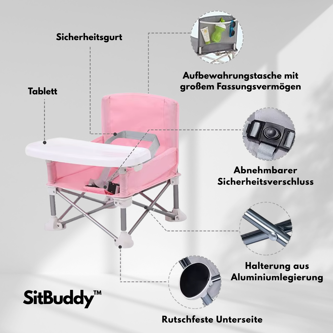 SitBuddy™ – Der Hochstuhl für unterwegs