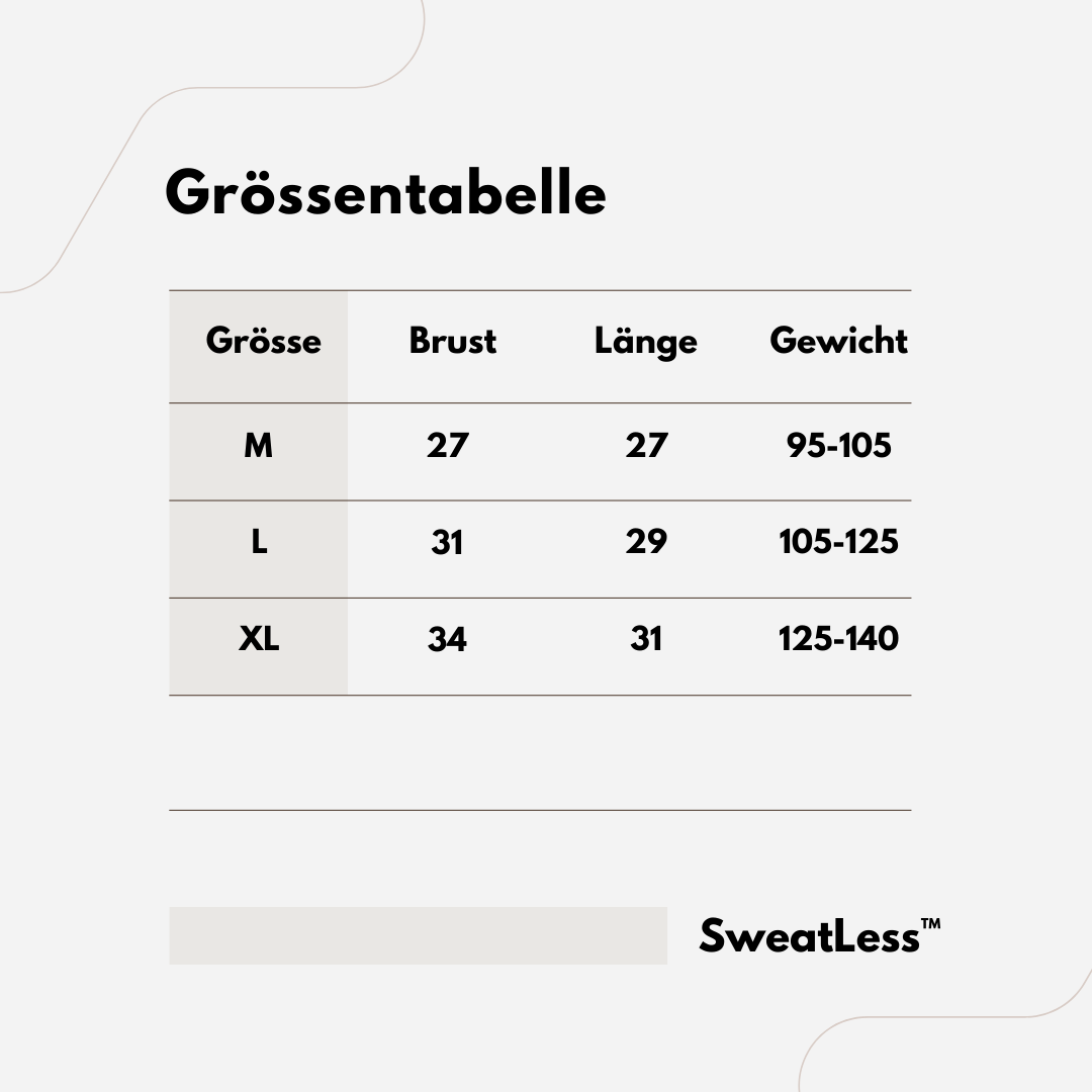 SweatLess™ - Weniger Schweiß. Mehr Selbstvertrauen.